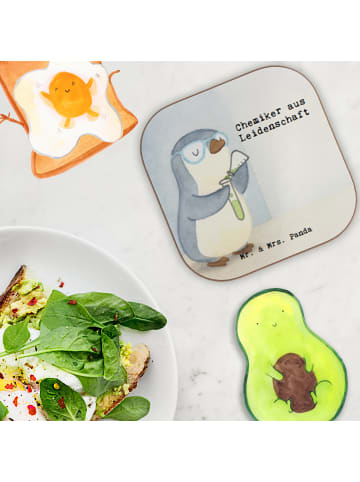 Mr. & Mrs. Panda Untersetzer für Gläser Chemiker Leidenschaft De... in Weiß