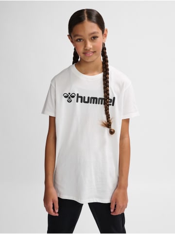Hummel 2er-SET T-Shirt mit Logo Print aus Bio-Baumwolle in Weiß-3