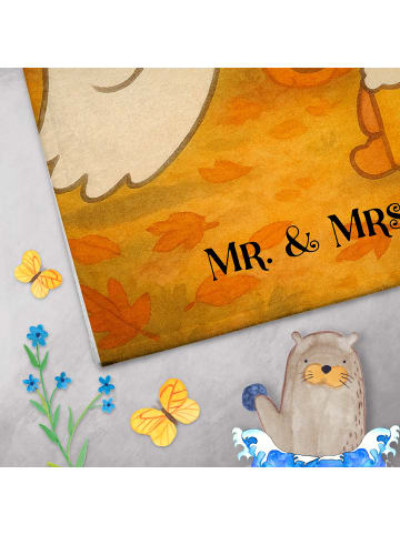 Mr. & Mrs. Panda Handtuch Gespenst  Prost  Design mit Spruch in Weiß