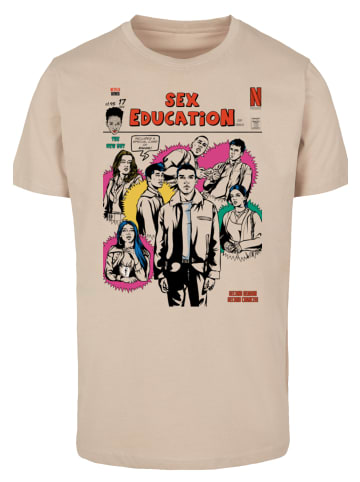 F4NT4STIC T-Shirt Sex Education Magazine Cover Netflix TV Series in sand
