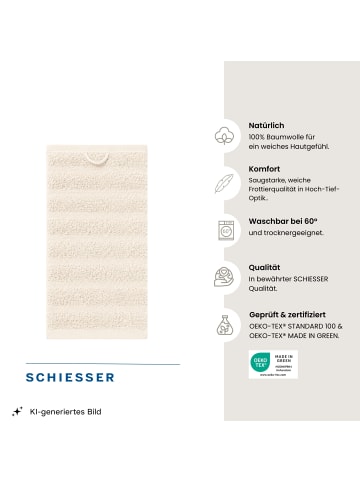Schiesser Gästetuchset Neapel 5-teilig in Creme