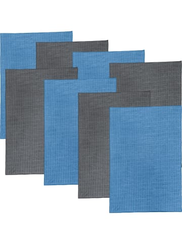 Erwin Müller Microfasertuch 8er-Pack in blau/anthrazit