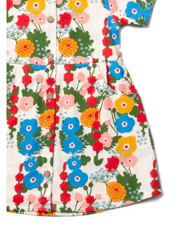 Little Green Radicals Kurzärmeliges Kleid mit Knopfleiste in Bunt