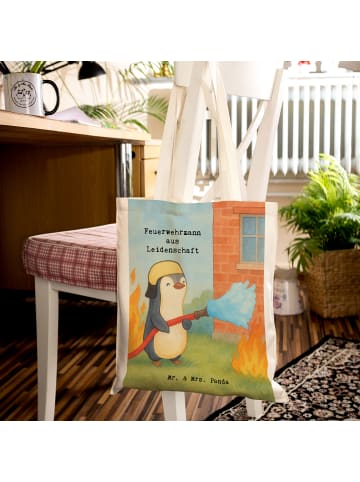 Mr. & Mrs. Panda Schultertasche Feuerwehrmann Leidenschaft Desig... in Weiß