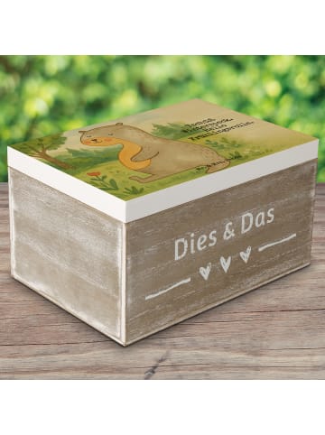Mr. & Mrs. Panda holzschachtel Otter Bauch Design mit Spruch in Weiß