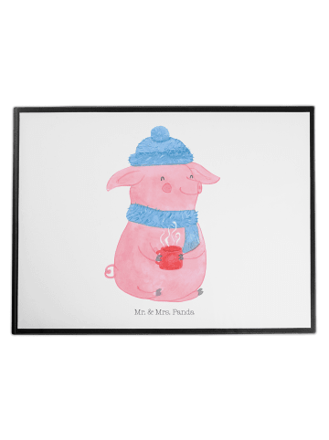 Mr. & Mrs. Panda Schreibunterlage Schwein Glühwein ohne Spruch in Weiß