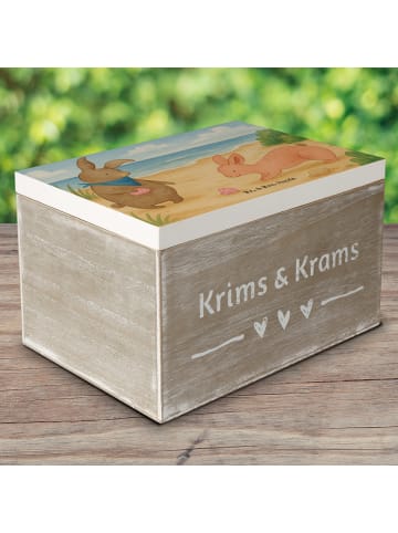 Mr. & Mrs. Panda Aufbewahrungsbox Hasen Muschel Design ohne Spruch in Weiß