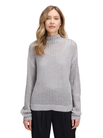 Betty Barclay Strickpullover mit hohem Kragen in grau