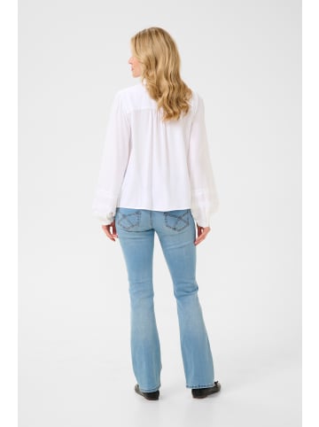 Cream Langarm-Bluse CRTiah Regular fit in Snow White