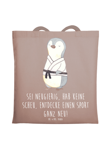 Mr. & Mrs. Panda Schultasche Neuer Sport mit Spruch in Braun Pastell