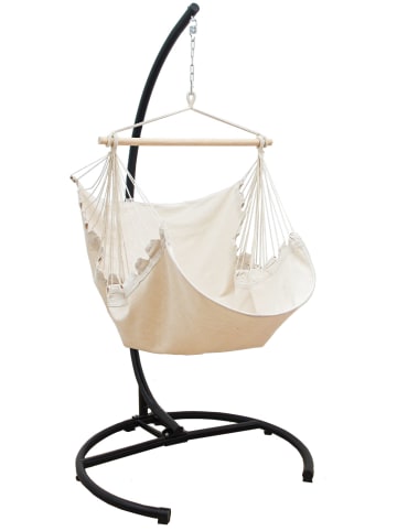 AMANKA XL Outdoor Hängesessel Key Largo mit  Gestell in Beige