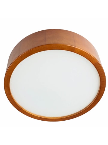 Licht-Erlebnisse Deckenlampe Ø 27 x (H)8 cm in Holz rustikal