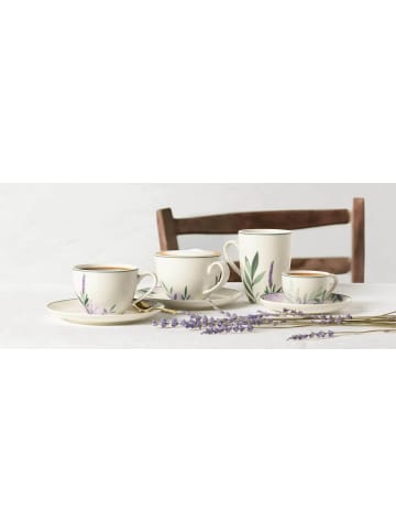 Seltmann Weiden 6er Set Kaffeetassen mit Untertassen Savona Provence 270 ml in bunt-beige