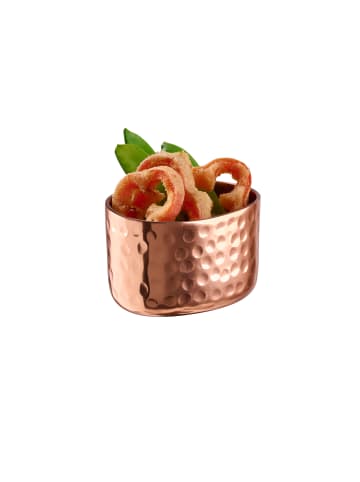 APS Schale -CRAFT- 8,5 x 6,5 cm, H: 5,5 cm Aluminium, Kupfer-Look