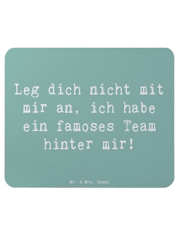 Mr. & Mrs. Panda Mauspad Spruch Im Team zuMenschmenarbeiten mit Spruch in Meeresbrise