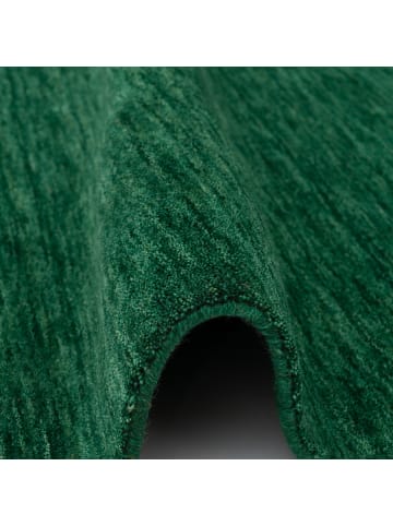 Pergamon Natur Teppich Läufer Indo Nepal Gabbeh Shiva in Dunkelgrün