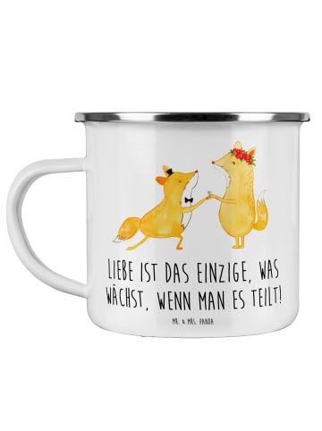 Mr. & Mrs. Panda Trinkbecher Eheversprechen Liebe Teilen mit Spruch in Weiß