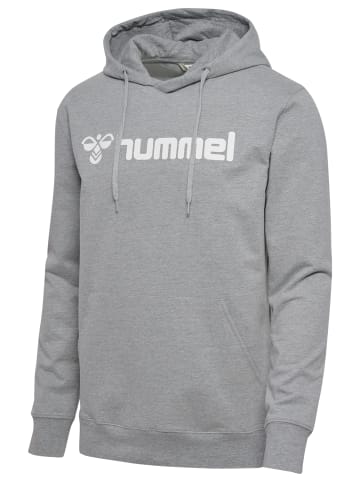Hummel Hoodie Regular Fit Sweatstoff Kapuze Beuteltasche in Grau-2