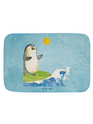 Mr. & Mrs. Panda Badvorleger Pinguin Surfer ohne Spruch in Eisblau