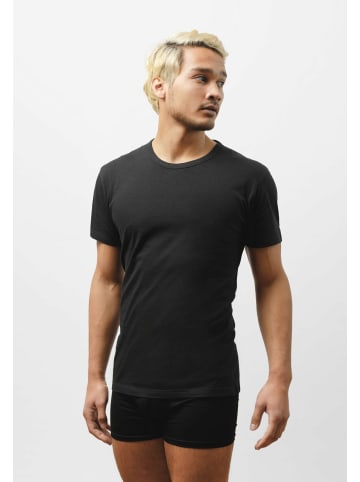 SNOCKS Unterhemd Rundhals aus Bio-Baumwolle 2 Stück in Schwarz