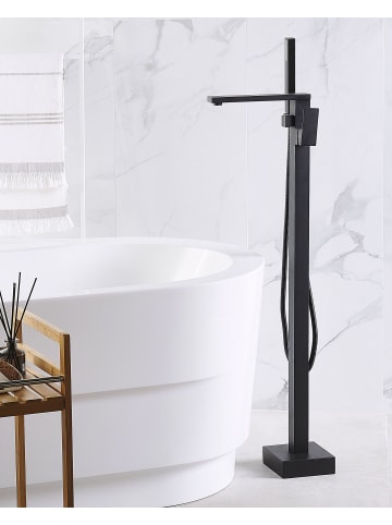 Beliani Wannenarmaturen DELLA in Schwarz - (W) 15 x (H) 120 x (L) 26 cm