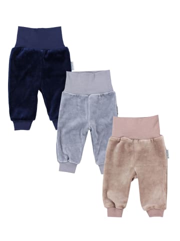 TupTam Baby Jungen Nicki Hose Jogginghose 3er Pack in beige/grau