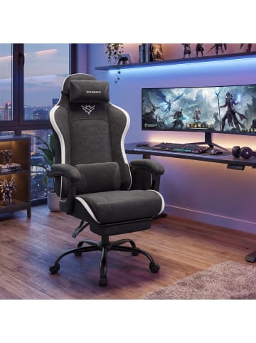SONGMICS Gaming-Stuhl Cathy in Schwarz - (B)70 x (H)133 x (T)70 cm
