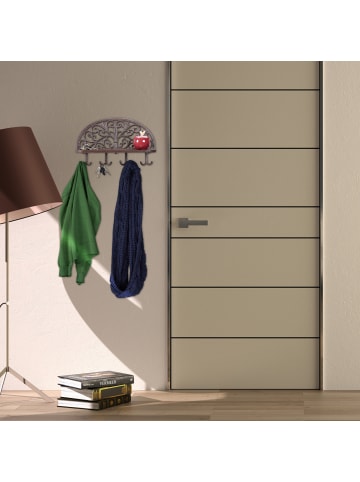 relaxdays Wandgarderobe in Braun - (B)39x (H)23 x (T)11,5 cm