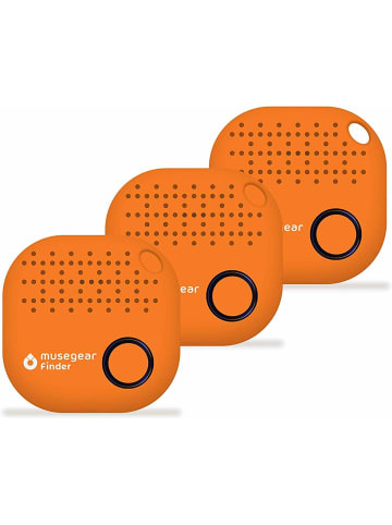 musegear Bluetooth-Schlüsselfinder "Finder 2" in orange - 3er Pack