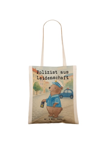 Mr. & Mrs. Panda Stofftasche Polizist Leidenschaft Design mit Sp... in Weiß
