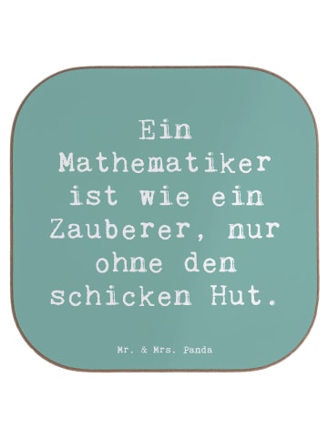 Mr. & Mrs. Panda Untersetzer Spruch Mathematiker Magie mit Spruch in Meeresbrise