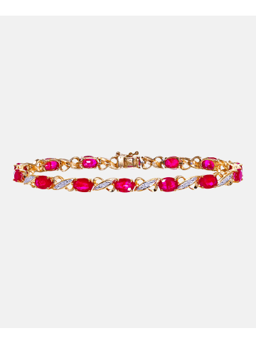 Diamant L'éternel Armband aus 375 Gelbgold mit Diamant mit Rubin
