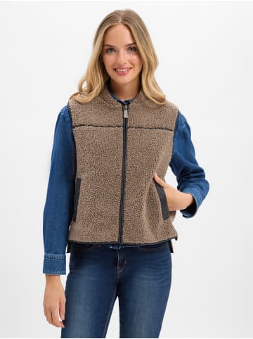 Mos Mosh Weste MMRowe Teddy Waistcoat in taupe - 0002
