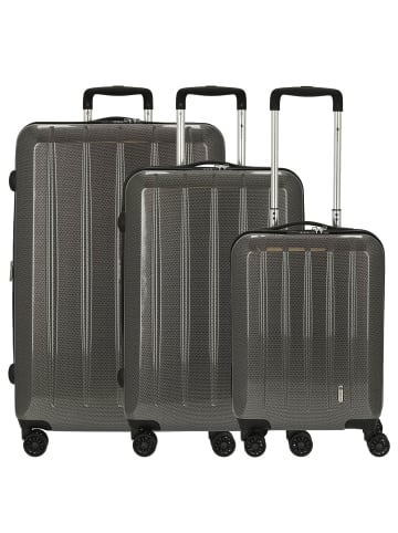 Check.In London 2.0 Trolley-Set 3tlg. (orange) in carbon schwarz