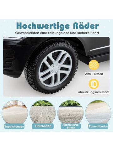 COSTWAY 3-in-1 Rutschauto mit Schiebestange in Schwarz