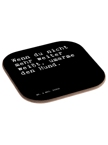 Mr. & Mrs. Panda Untersetzer für Gläser Wenn du nicht mehr... mi... in Schwarz