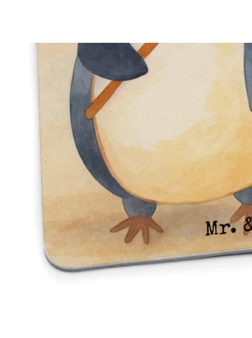 Mr. & Mrs. Panda Tischuntersetzer Pinguin Lolli Design mit Spruch in Weiß