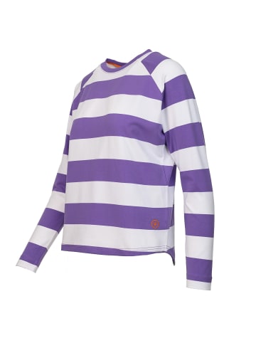 Salzhaut Rundkragen Langarmshirt für Damen in marineblau