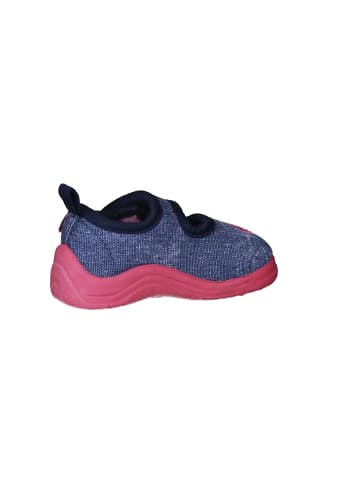 Playshoes Hausschuh Herz in Jeansblau