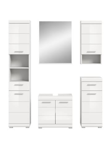 ebuy24 Badmöbelset Scout Weiß 164 x 34 cm