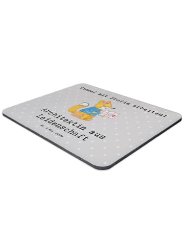 Mr. & Mrs. Panda Mauspad Architektin Leidenschaft mit Spruch in Grau Pastell