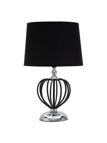 Mauro Ferretti Schwarze Metalllampe mit schwarzem Lampenschirm, Ø 28 x 44,5 cm