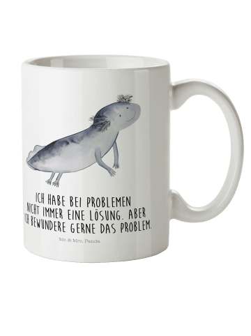 Mr. & Mrs. Panda Kindertasse Axolotl Schwimmen mit Spruch in Weiß