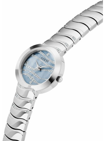 Guess Quarzuhr für Damen in silber