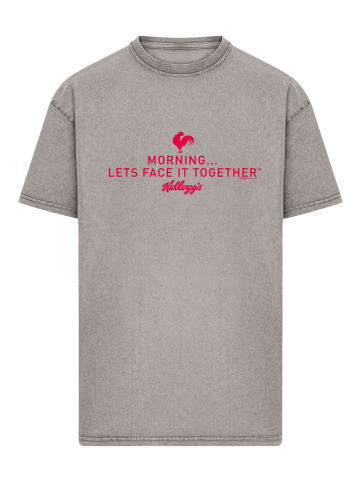 F4NT4STIC Oversize T-Shirt Kellogg's Breakfast Cereals Morning Lets Face It in Asphalt