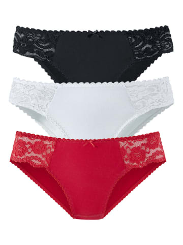 PETITE FLEUR Jazz-Pants Slips in rot, schwarz, weiß