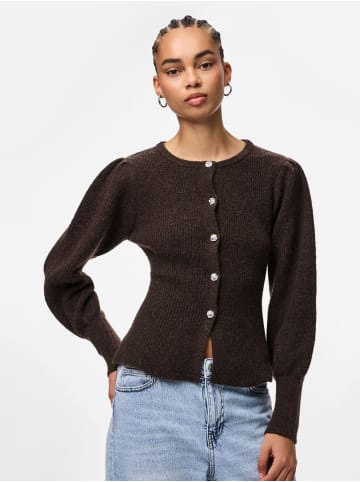 Pieces Strickjacke in Hot Fudge