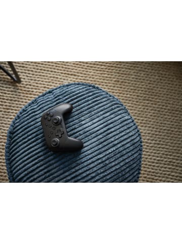 Lumaland Sitzsack-Hocker Pouf rund Cord 50l dunkelblau Blau