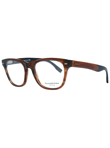 Ermenegildo Zegna Männer Optische Fassungen Trapezförmig Braun