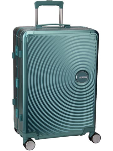 American Tourister Trolley Soundbox Alu Spinner 68 in Dusty Turquoise